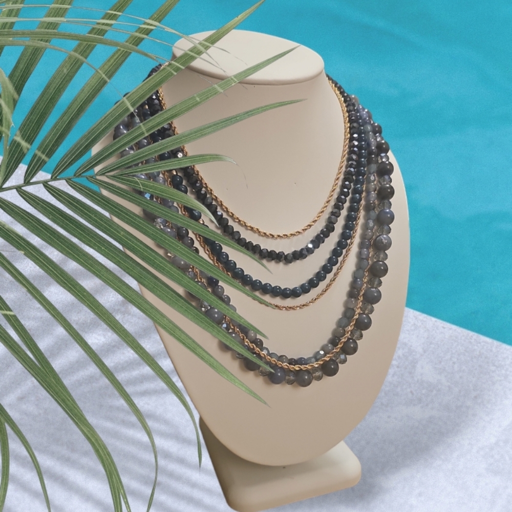 Vintage Elegant Multi Strand Statement Necklace. - image 2